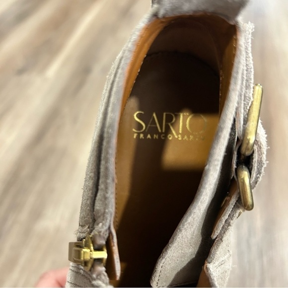 FRANCO SARTO Light Taupe Gray Ankle Boots Women Size 8M - Picture 10 of 16